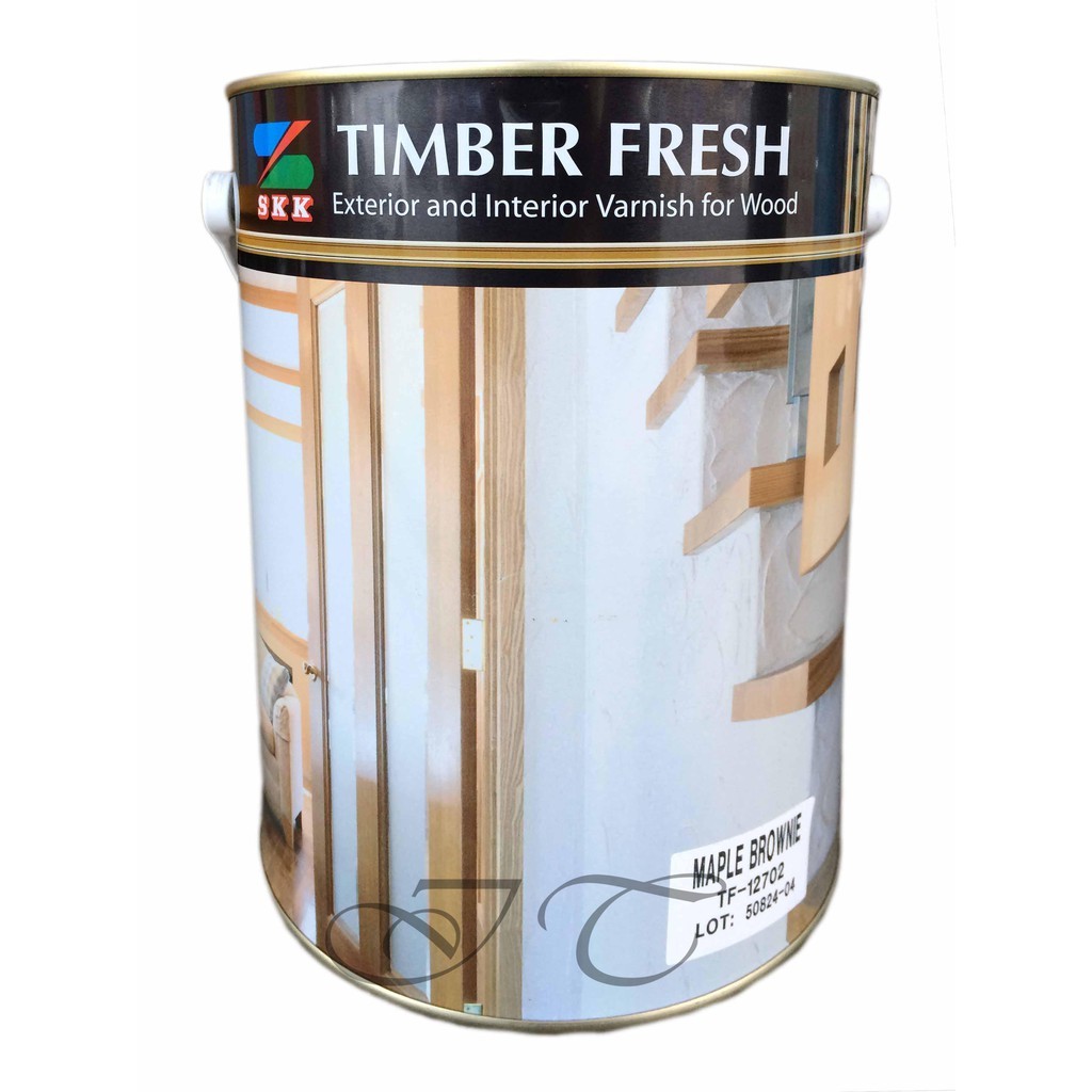 SKK Timber Fresh Wood Varnish 5 Liter Shellac Wood Stain Syelek Kayu Berkilat Cat Kayu Timber Coating Varnish for Wood - Image 2