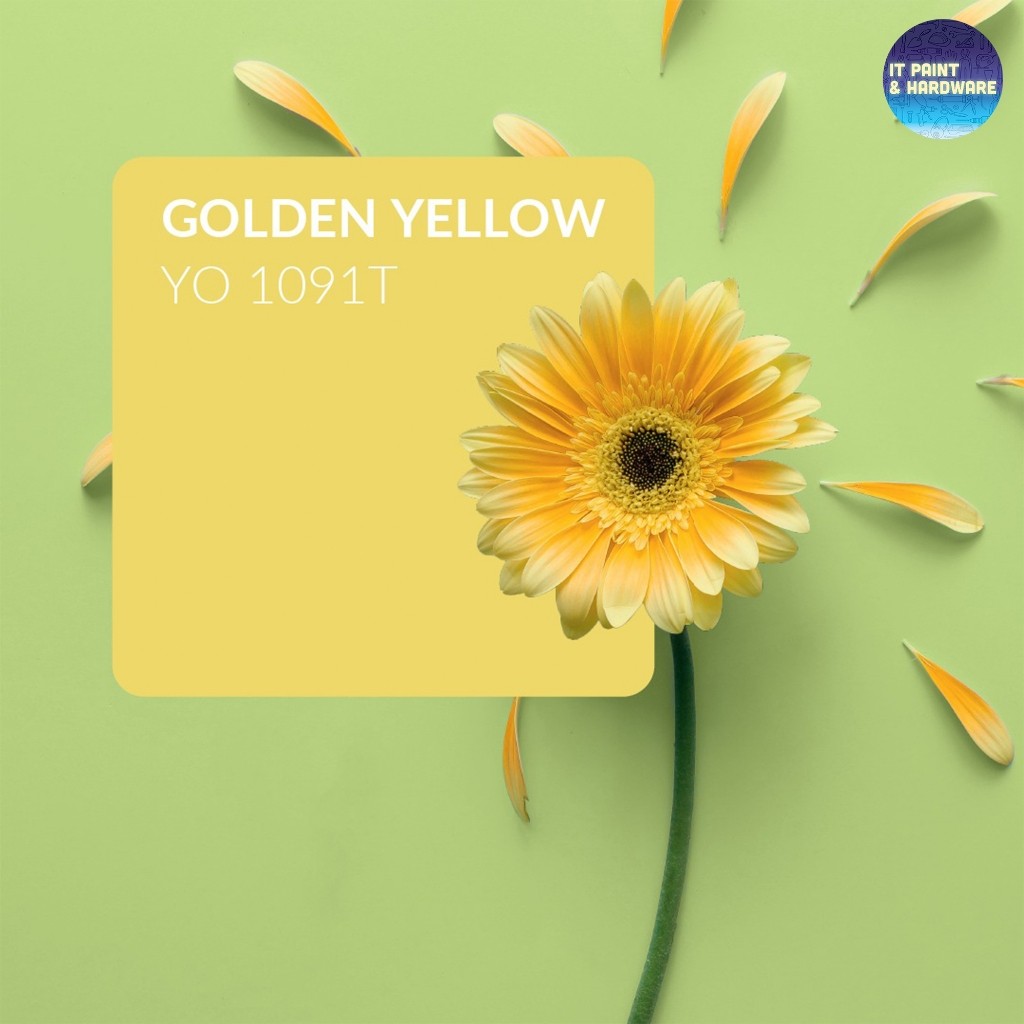 [YO1091T Golden Yellow] 1 Liter MCI Paint x Nippon Interior Colour Paint for Indoor Cat Dalaman Rumah Easy Clean