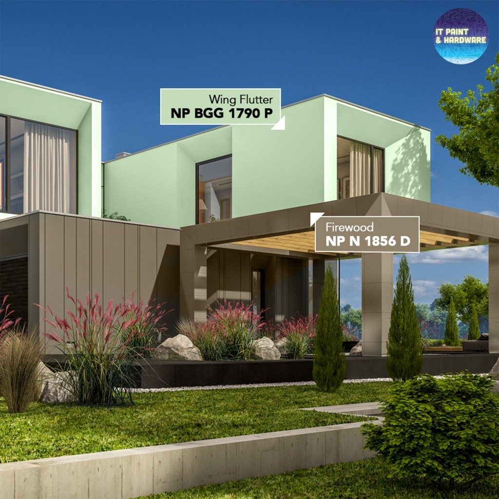 [BGG1790P Firewood] 1 Liter MCI Paint x Nippon Interior Colour Paint for Indoor Cat Dalaman Rumah Easy Clean Brown