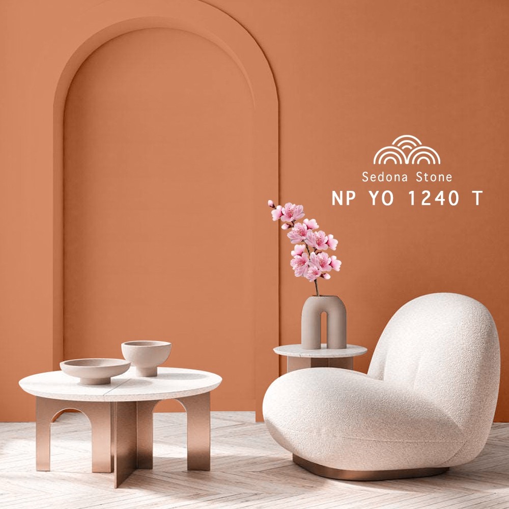 [SEDONA STONE YO 1240T] 1 Liter MCI Paint Interior Wall Paint Cat Dalaman Rumah Nippon Paint