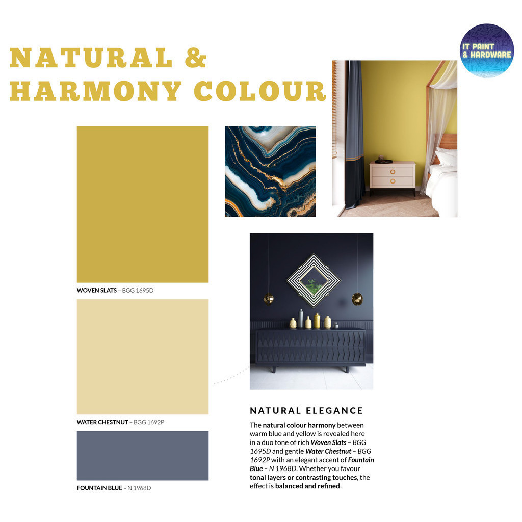 [CHESTNUT] 5 Liter MCI Paint Interior Blue-i Gold Baoma Optisheen for Indoor Interior Paint Cat Dalaman Rumah