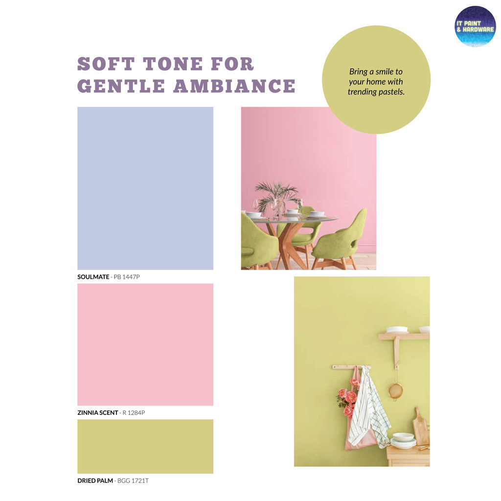 [ZINNIA SCENT] 5 Liter MCI Paint Interior Blue-i Gold Baoma Optisheen for Indoor Interior Paint Cat Dalaman Rumah