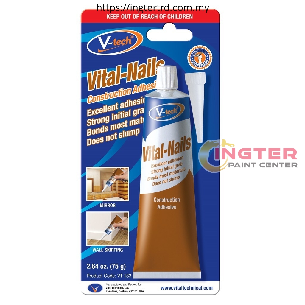 VT230 V-Tech Vital Nail for Gam Wainscoting VT224 VT226 Gap Sealant Silicone Gun Fluted Wall Shiplap - Image 8