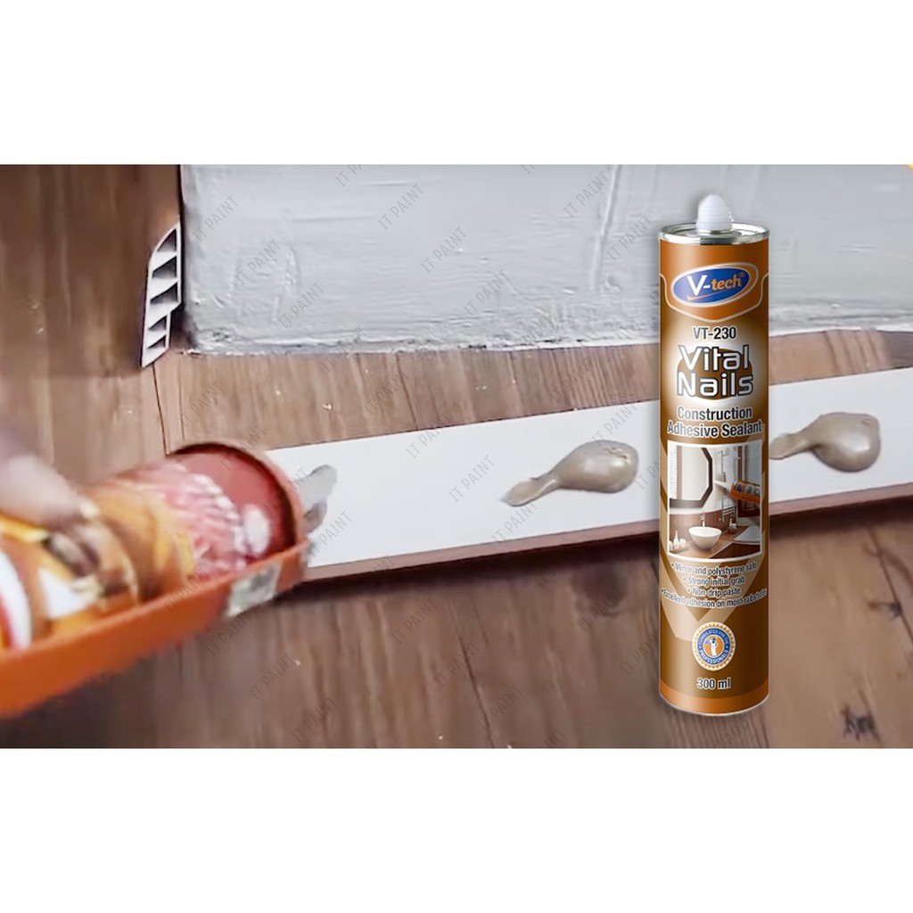 VT230 V-Tech Vital Nail for Gam Wainscoting VT224 VT226 Gap Sealant Silicone Gun Fluted Wall Shiplap - Image 9