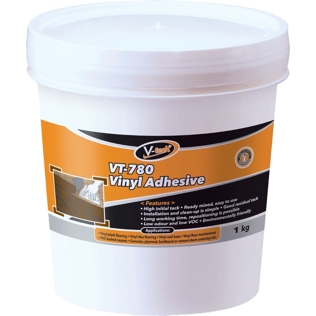 1KG V-Tech VT-780 Vinyl Adhesive Gam Lantai Flooring Glue Gam Tikar Getah PVC Carpet - Image 4