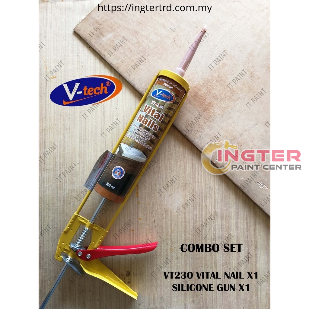 VT230 V-Tech Vital Nail for Gam Wainscoting VT224 VT226 Gap Sealant Silicone Gun Fluted Wall Shiplap - Image 18