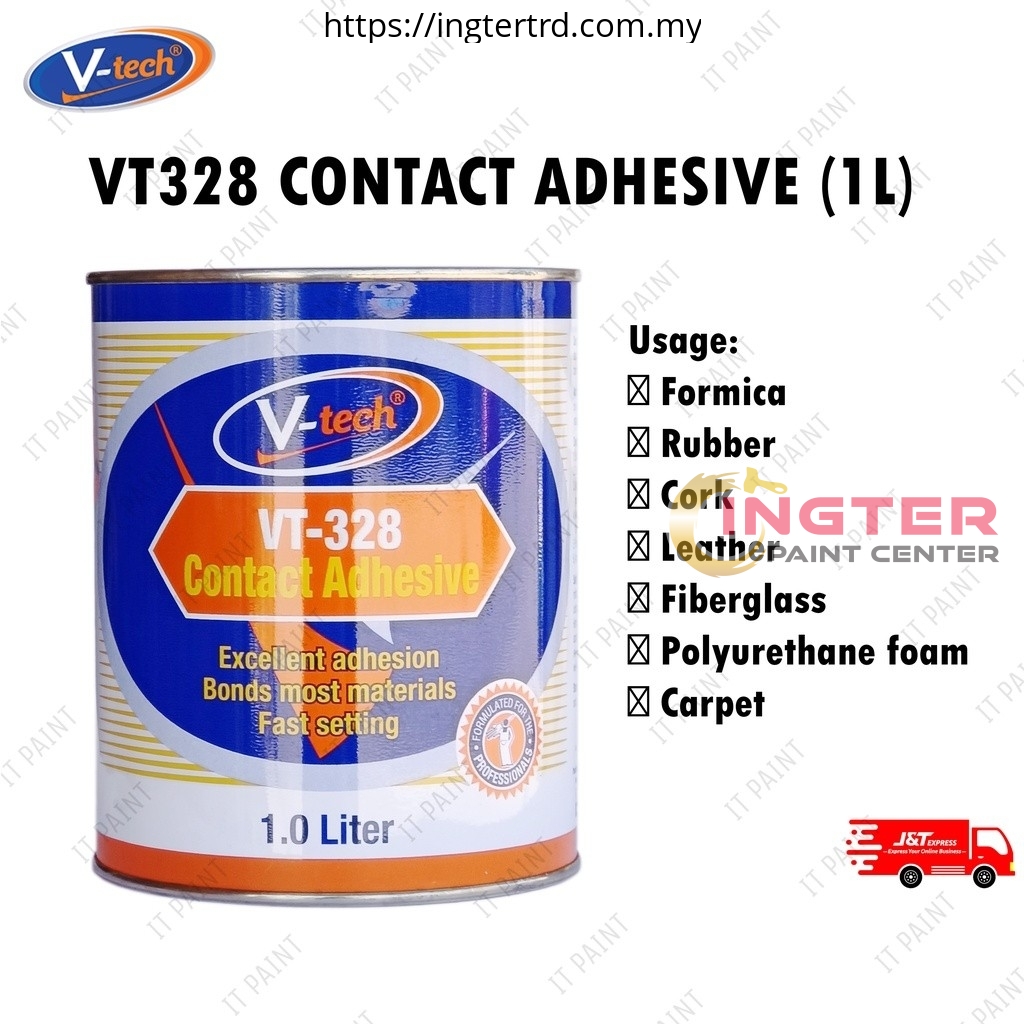[1 Liter] V-Tech VT-328 Contact Adhesive Formica Glue Laminate Glue Carpet Glue