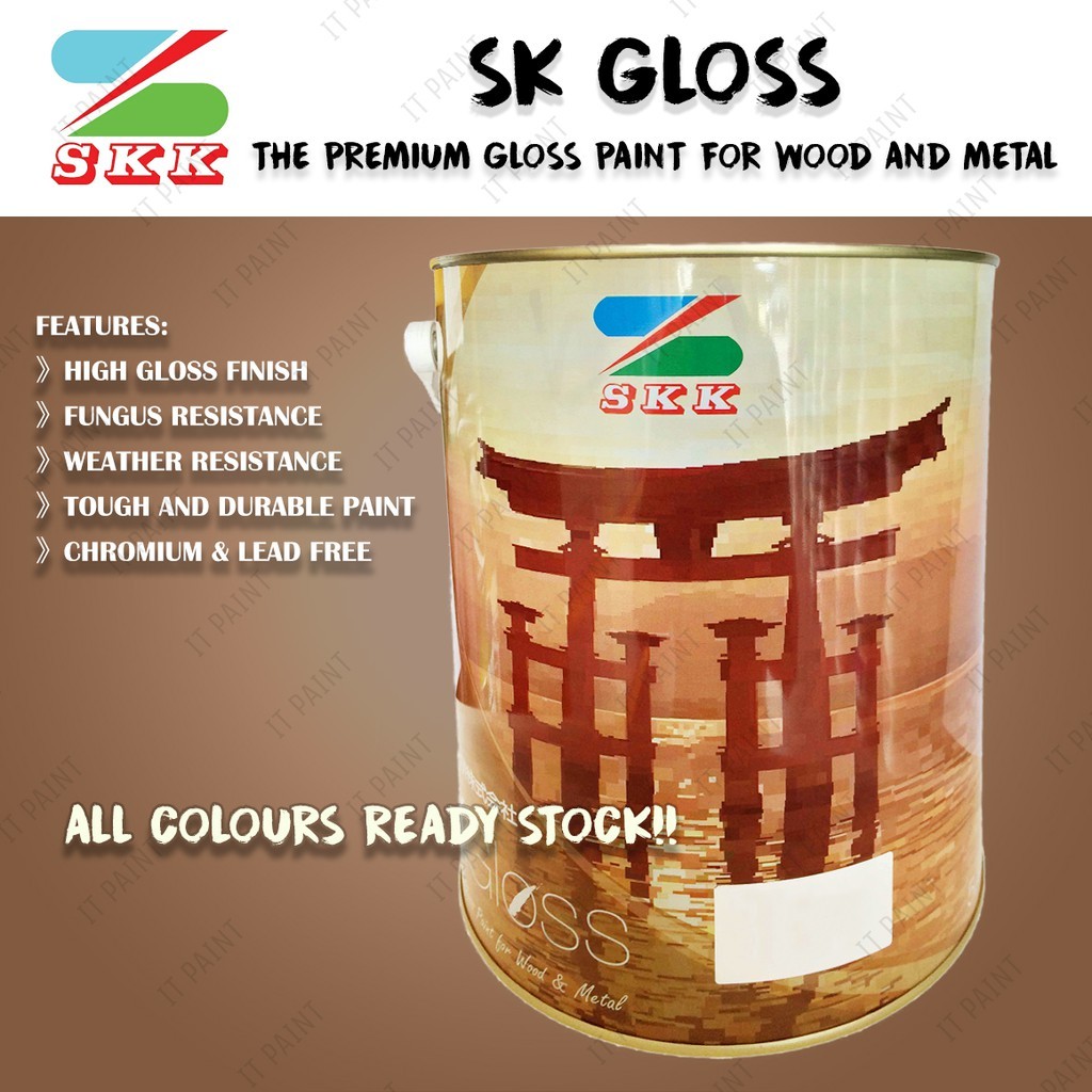 5 Liter SKK SK Gloss for Wood and Metal Paint Cat Minyak Kayu dan Besi