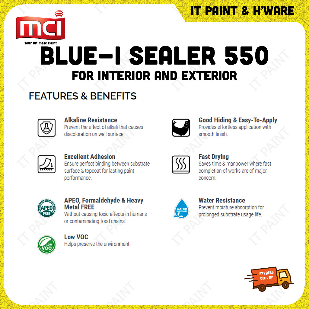 18 LITER MCI BLUE-I SEALER 550 UNDERCOAT FOR INTERIOR AND EXTERIOR WALL - Image 3