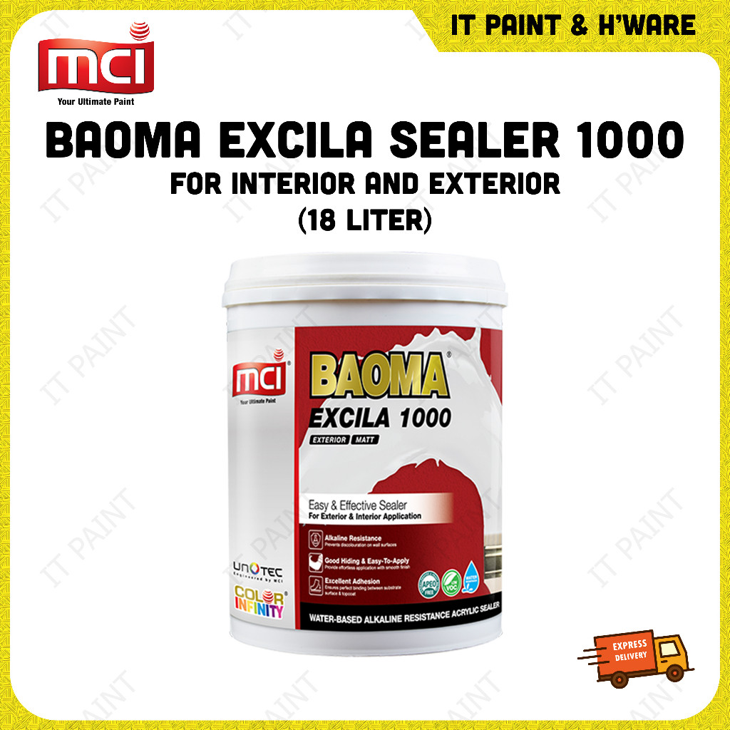 MCI EXCILA 1000 SEALER - 18 Liter Water Based Acrylic Sealer for Indoor Outdoor Wall Sealer Paint Cat Undercoat Dinding - Image 5
