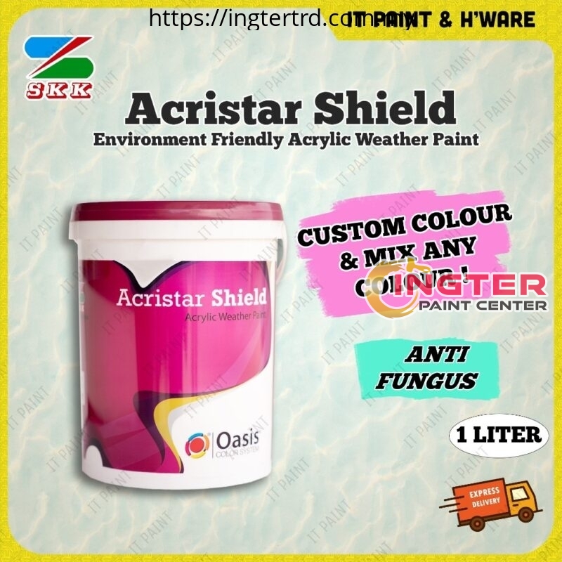 [Custom Color] 5 LITER SKK Paint Acristar Shield  for Exterior; Cat Luar Tahan Kulat