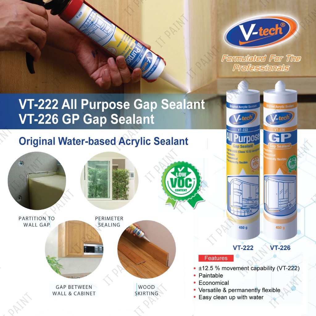 VT230 V-Tech Vital Nail for Gam Wainscoting VT224 VT226 Gap Sealant Silicone Gun Fluted Wall Shiplap - Image 6