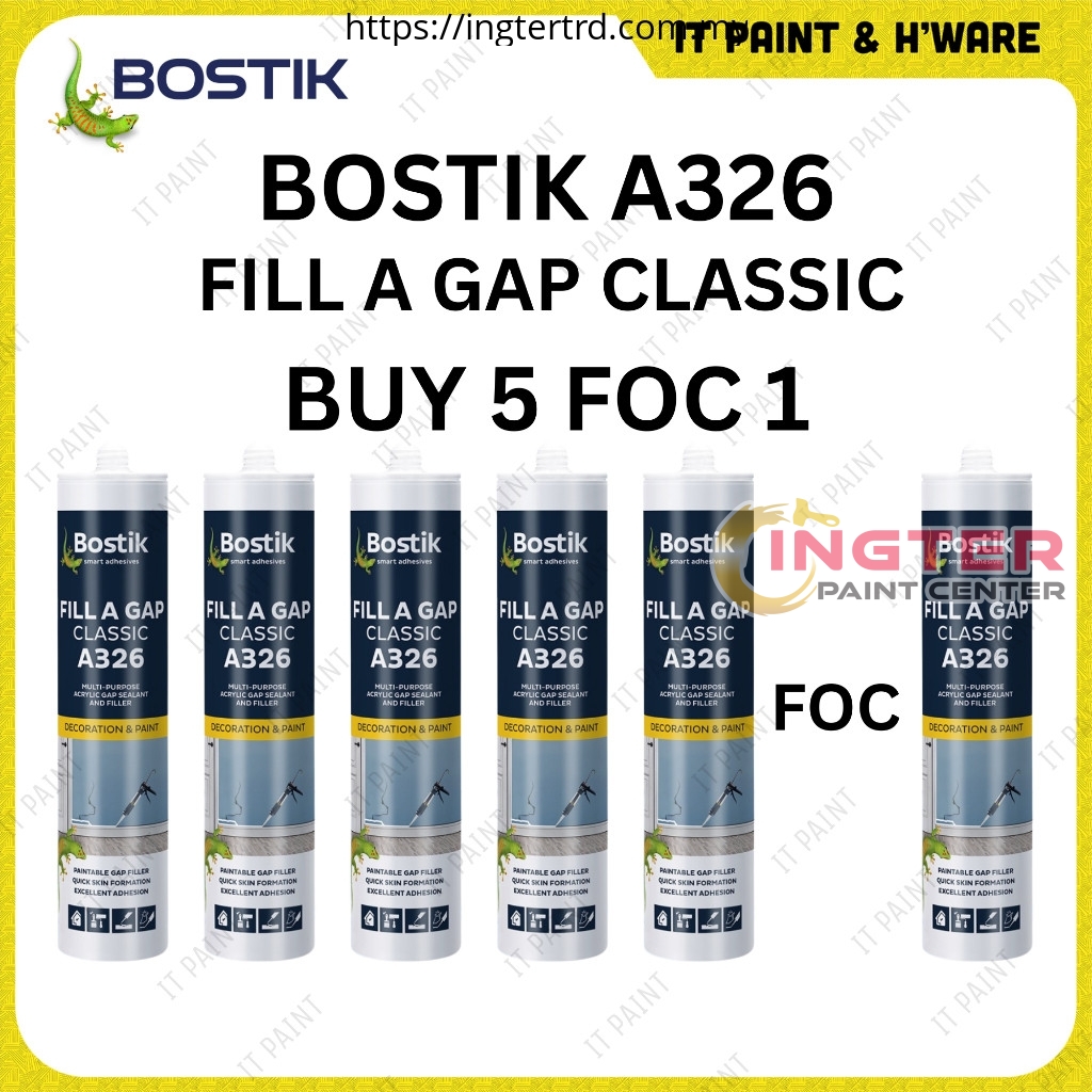 BOSTIK A326 Fill A Gap Flex Silicone Sealant Paintable and Flexible White