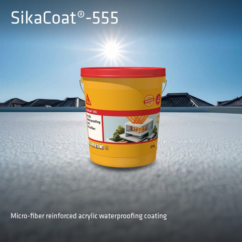 4KG & 20KG SikaCoat®-555 Super Grey Micro-fiber Reinforced Acrylic Waterproofing Coating - Image 7