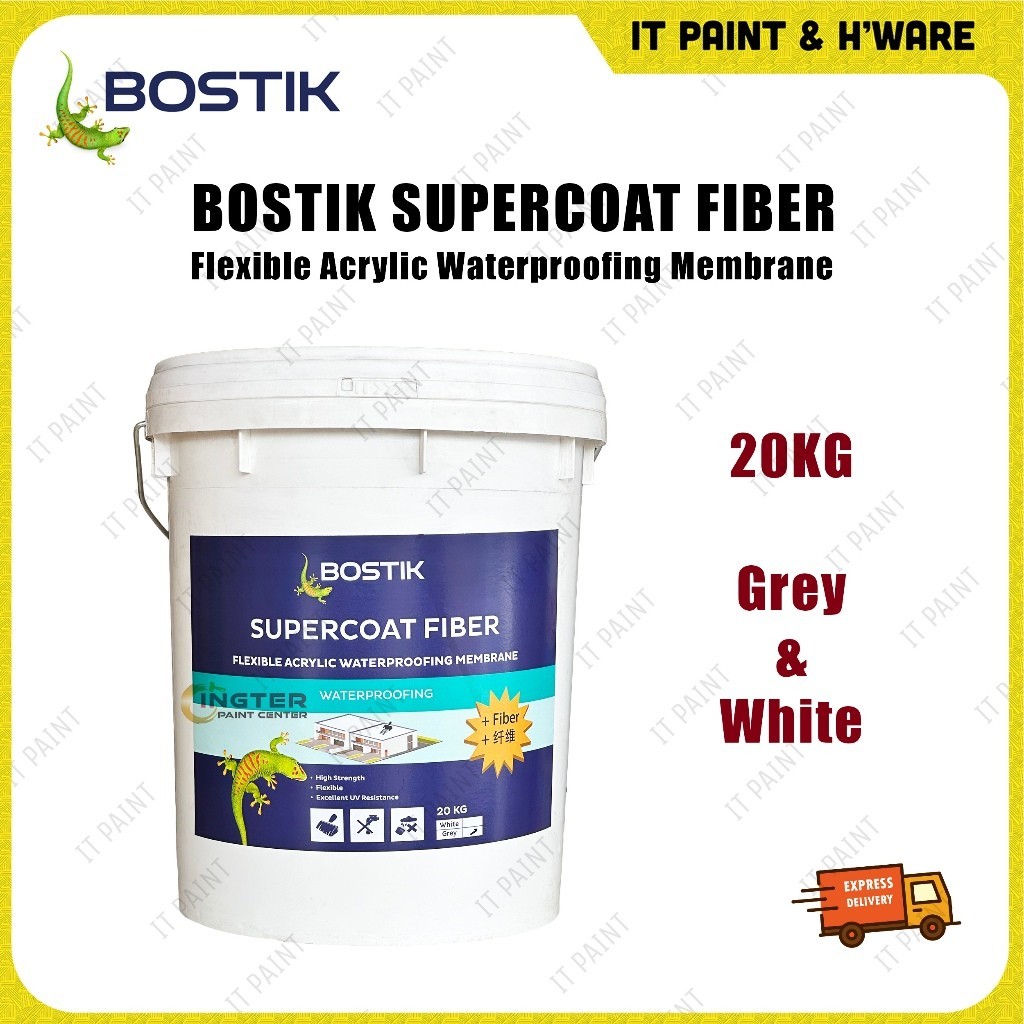 5KG Bostik Supercoat Fiber Single Component Fiber Reinforced Flexible Acrylic Waterproofing Membrane - Image 2